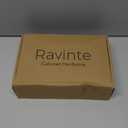 Ravinte 50 Pack 25 Pairs 1/2" Overlay Cabinet Door Hinges Kitchen Black Semi-Concealed Hinges Face Mount Self-Closing Cabinet Hardware with Bumpers & Screwdriver