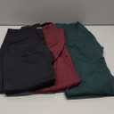 AUROLA Workout Leggings for Women Seamless Scrunch Tights Tummy Control Gym Fitness Girl Sport Active Yoga Pants (X-Large, Black+ponderosa Green+black Cherry)