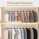 HOUSE DAY Black Velvet Hangers 60 Pack, Non Slip Clothes Felt Hanger Heavy Duty for Coat, Premium Slim Space Saving Suit Hangers for Closet Organizer, 360 Rotating Silver Hook