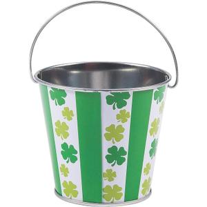 ST. Patrick's Day Metal Pail - 2.75 in x 3 in - Party Supplies - 12 Pieces