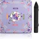 American Mahjong Mat with Printed Rules, 31.5" x 31.5", Anti-Slip & Noise-Reducing Table Cover for Mahjong, Poker, Board Games, Dominoes, and Card Games