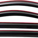 Lightronic Extra Durable Clip-on in-Channel Auto Vent Window Visor, Fits 2018-2024 GMC Terrain, UV Protection Rain Guard, Original Wind Deflector, No-Drill Easy Install, Dark Smoke, 4-Pcs