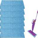 6 Pack Reusable Microfiber Pads for Rejuvenate Microfiber Mop, Compatible with Rejuvenate Click N Clean Multi-Surface Spray Mop, Machine Washable Microfiber Pad Refill for All Floors Without Handle