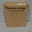 Dimmable Floor Lamp, Arc Floor Lamp with Dimmer, Black Standing Lamp with Adjustable Hanging Shade, Over Couch Tall Reading Light, Modern Pole Lamp for Living Room Bedroom, 9W LED Bulb Included