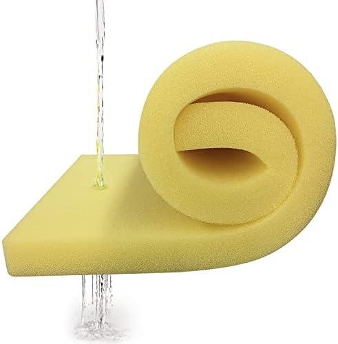 AK TRADING CO. DryFast Foam All-Weather Outdoor Cushion Replacement, Ultra Durable Cushion Foam for Outdoor Seat Cushion & Patio Furniture Chair Cushion - 1" Thick x 24" Wide x 24" Long