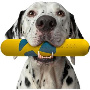 Goughnuts Medium Water Stick  Floating Dog Toys for Water Fetch, Interactive Heavy Duty Dog Pool Toy for Aggressive Chewers, Natural Reinforced Rubber Float, USA Made, 30-70 lbs Dogs