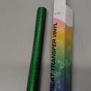 HTVRONT Green Glitter Heat Transfer Vinyl - 10" x 5FT Green Glitter HTV Vinyl for T-Shirts, Green Glitter Iron on Vinyl for All Cutter MachineGreen Glitter