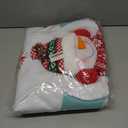 48in Christmas Tree Mat for Under Tree,Blue and White Christmas Tree Skirt for 7.5FT Tree,Rustic 3D Snowman Xmas Tree Mat Decorations Winter New Year Holiday Party Decor Indoor Outdoor