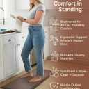 Ophanie Kitchen mats for Floor, 3/4 inch Thick, 20x48 Anti Fatigue Cushioned Mat,Kitchen Rugs,Waterproof,Comfort Ergonomic Standing Mat for Office,Home,Sink with 99+ Pairs of Anti-Slip Bottom Ridges, Brown
