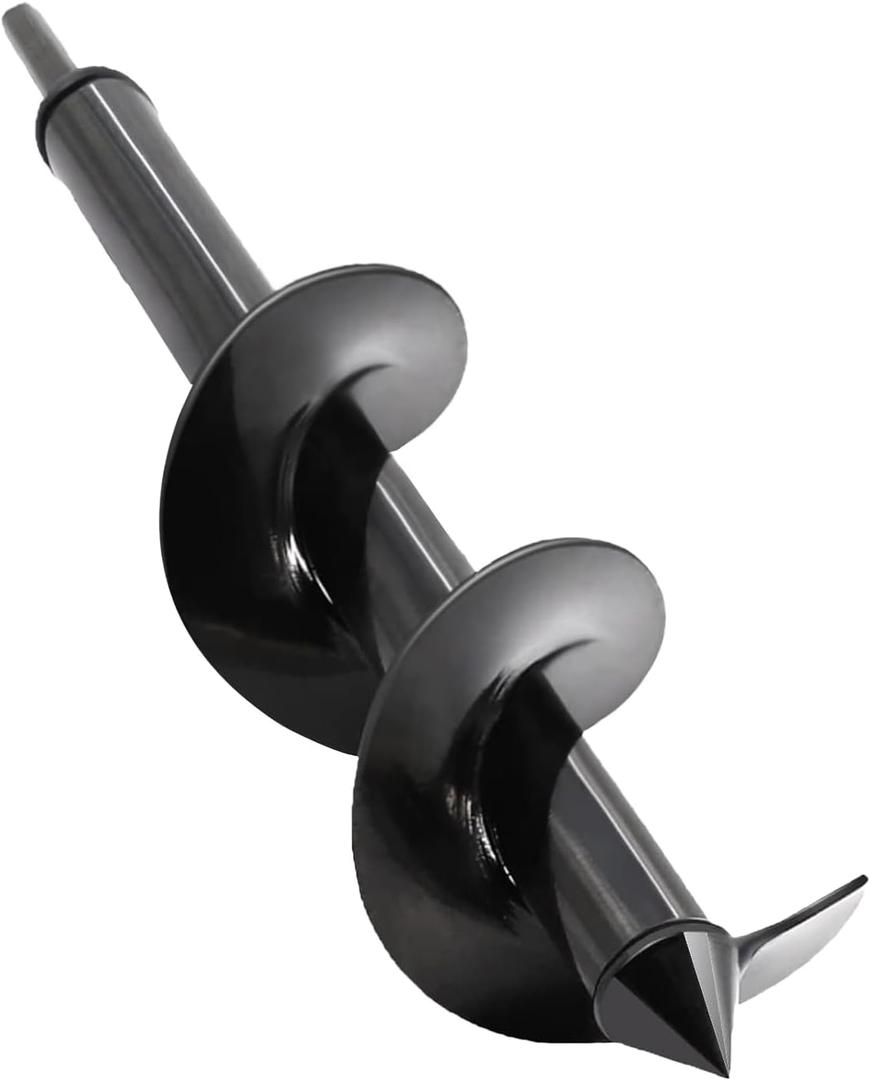 SYITCUN Auger Drill Bit for Planting - 4"X12" Heavy-Duty Garden Auger Spiral Drill Bit - Bulb Planter Tool & Post Hole Digger - 3/8" Hex Drive Drill