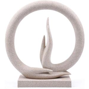 Carefree Fish Desert Sandstone Buddha Hand Statue Yoga Decor The Art of Minimalism Valuable Collection (Solid 6.6 Pounds)