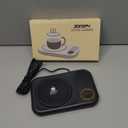 Coffee Mug Warmer, 3-Temp Settings USB Coffee Mug Warmer, 113/131/149 Plug in USB Candle Warmer, Christmas Electric Beverage for Coffee, Cocoa, Tea, Candle, Valentine's Day Gift for Lover (6.9"x4.6"x0.8"-USB), Black