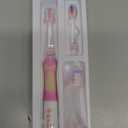 SEAGO Kids Electric Toothbrush with 2 Mins Timer and 4 Replacement Bursh Heads, Rainbow LED Light Make Brushing Fun, Pink Color Girls Battery Powerd for 4-12 Years OldSG-977