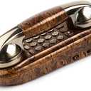 Sangyn Corded Phone Vintage Wood Grain Wall Phone, No AC Power Required, 3 Speed Dial Keys, Big Buttons, Loud Mechanical Ringer, Volume Control, Redial, Mute, Flash, Landline Phone for Home House (Nanmu Color)