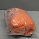 Fisoew Womens Zip Up Sweatshirts Fleece Lined Collar Crop Hoodie Casual Cotton Long Sleeve Tops with Thumb Hole Orange  (Small)