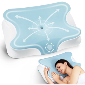 Cervical Neck Pillow for Pain Relief, Ergonomic Side Sleeper Pillow for Neck Support, Cooling Memory Foam Pillows for Sleeping, Contour Pillow Orthopedic Bed Pillow for Back Stomach Sleepers (White)