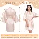 Women's Bride Robe Bridesmaid Robes Short Satin Kimono Robes for Wedding Party Bridal Robes Getting Ready (Beige)