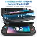 Keshoyal Switch Carrying Case Compatible With Nintendo Switch 2, With 12 Games Cartridges Protective Hard Shell Travel Carrying Case Pouch For Console & Accessories (Compact DS Style )