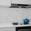 Decotalk 30 x 120 inch Marble Contact Paper Self Adhesive Wallpaper Stick and Peel Grey White Granite Countertop Contact Paper Decorative Wall Paper for Kitchen Backsplash Cabinets Island Furniture