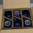 AmorArc 16oz Coffee Mugs Set of 6, Large Ceramic Coffee Mugs for Men, Women, Dad, Mom, Modern Coffee Mugs With Handle For Tea,Latte,Cappuccino,Cocoa. Dishwasher&Microwave Safe, Matte Blue