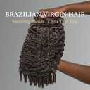 WEQUEEN Burmse Curly Bundles Human Hair Brazilian Virgin Hair 22 Inch Spiral End Quick Water Wave Natural Black