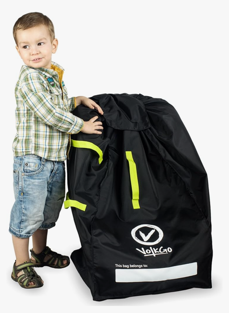 V VOLKGO Car Seat Travel Bag For Airplane with Padded Backpack Shoulder Straps, Gate Check Bag, Car Seat Bags for Air Travel Carseat Travel Cover, Carseat Travel Bag Cover for Airplane Travel
