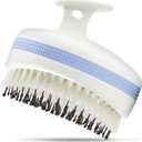 Scalp Massager with Double-Layer Bristles,Anti-Slip Rich-Lathering Hair Washing Shampoo Brush,Curved Scalp Scrubber with Better Head Fit for Dandruff Removal,Head Massage and Hair Growth.