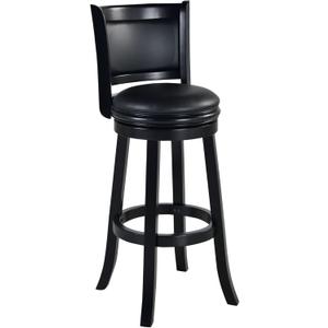 Boraam Augusta Extra Tall Swivel Bar Stool, 34-Inch, Black
