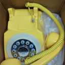 Sangyn Retro Landline Telephone Classic Vintage Corded Phone Old Fashioned Dial Button Desk Phone with Redial Function for Home Office