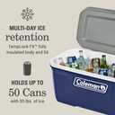 Coleman Classic Series Insulated Portable Cooler, Leak-Resistant Outdoor Hard Cooler Keeps Ice up to 5 Days, 120 Quart