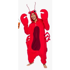 Funziez! Sea Creatures Onesie Lobster, Clown Fish, Hammerhead Shark, Octopus, Squid - Plush Adult Animal Costume Jumpsuit, Large