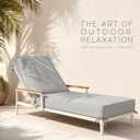 Outdoor Chaise Lounge Cushion, Olefin Waterproof & Fade Resistant, Patio Lounge Chair Cushion, Thick Lounger Pad with Removable Cove, 75 x 23 x 6 Inches, Grey