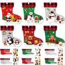48 Pcs Christmas Craft Kits for Kids Christmas Stockings Christmas Tree Stockings Ornaments Kit Make Your Own Christmas Craft DIY Stockings Cutouts for Holiday Farmhouse Decor