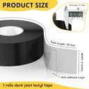 Hanotic Joist Tape for Decking 2" x 50', 1 Rolls Weatherproof Butyl Sealant Tape - Waterproof and Anti-Corrosion for Extend Deck Life for Wood Joists Beams Roof Rv 2 Pcs