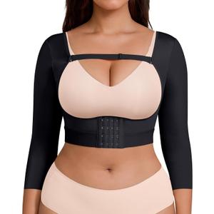 FeelinGirl Upper Arm Shaper for Women Faja Post Surgery Slimming Compression Sleeves Arm Lipo Compression Garments, Size Large