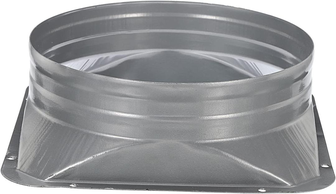 PATIKIL 8 Inch Duct Connector Flange, Metal Straight Pipe Flange Square to Round Interface Air Duct for Heating Cooling Ventilation HVAC System