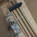 Double Curtain Rods 72 to 144 Inches(6-12feet) for Window, Adjustable Telescoping Drapery Rod with Aluminum Alloy Brackets, 1 Inch Diameter Front, 5/8 Inch Diameter Back Pipe, Brown Woodgrain