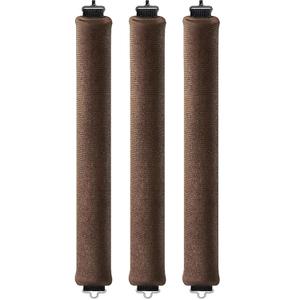 Overnight Blowout Rods | Heatless Curls Rollers Hair Curlers to Sleep In Foam Rolls Velvet Satin Long Short Curling Blow Out Look No Heat Dry Thin Thick Tools Set Soft by VISOFO (Brown, Set of 3)