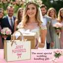 KongMoTree Bride Wedding Tote Bag, Coquette Bow Tote Bag with Floral for Wedding Bachelorette Party Honeymoon Travel (B0fbw15bn6)