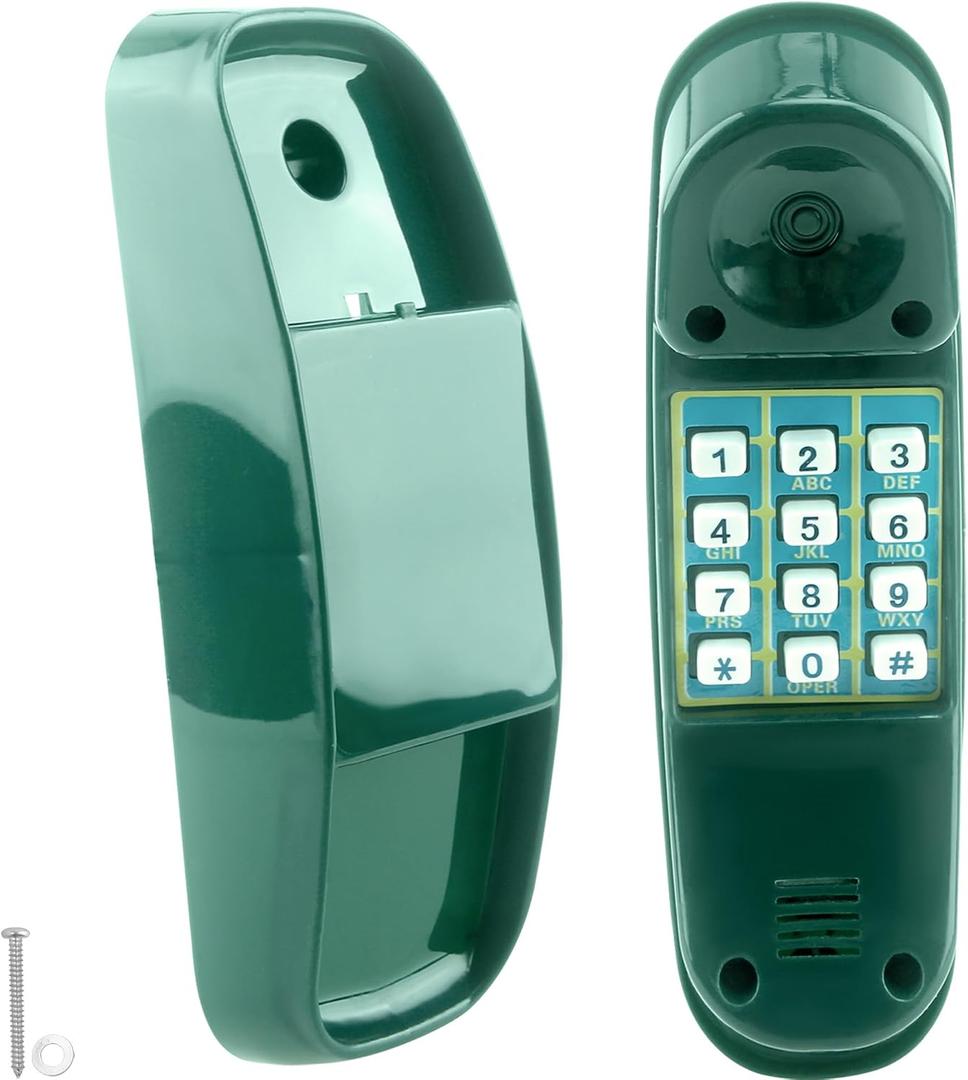 Swingset Phone Toys Playground Treehouse Phone Pretend Telephone Toy with Numeric Key for Kids Outdoor Playground Treehouse Jungle Gym Accessories (Green)