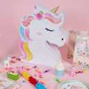 WERNNSAI Unicorn Piata - Unicorn Party Supplies Piata Bundle with Blindfold and Bat for Girls Kids Rainbow Unicorn Theme Birthday Party Game Decorations (15.7" x 12.2" x 3.1")