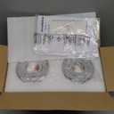 Modern White Industrial Pendant Light Fixtures Set of 2, Clear Glass Cage Pendant Light Kitchen Island, Adjustable Cord Hanging Light for Kitchen Island Decor, Over Sink Lighting Fixtures for Bathroom (5.9in-Hardwired Cord)