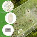Jumping Spider Accessories Set, 6 Pcs Spider Climing Web with 2 Platforms and 8 Magnets, Small Reptile Spiders Enclosure Decoration Accessories for Climbing, Feeding, Hiding