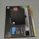 GE Ultra-Thin Amplified TV Antenna, 4K Ready 1080P Digital HDTV UHF VHF, Long Range Indoor TV Antenna, Amplifier with LTE Filter, Reversible Black/White Finish, 48862