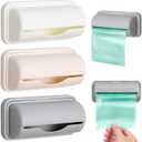 ABOOFAN 3Pcs Wall Mounted Trash Bag Dispenser Adhesive Garbage Bag Boxes Plastic Bag Storage Holder Plastic Bag Holder Storage Rack Pp No Punching