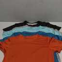 Real Essentials 5 Pack: Youth Dry-Fit Wicking Active Athletic Performance Short Sleeve T-Shirt Boys & Girls Shirts, Medium