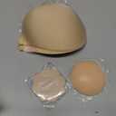 Invisible Strapless Sticky Bra Push up for Women, Ultra Adhesive Bra for Backless Dress, Cleavage Bra Lift Novelty Bras (B Cup, Light Beige)