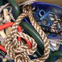 Gym1 6-Piece Doorway Gym Indoor Playground - 6-Piece, Blue - Indoor Playset with Sensory Swing, Pull-Up Bar & Rings, Trapeze, Ladder & Knotted Rope