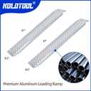 47.2'' Aluminum Shed Ramps (Pair), 880lbs Light Duty Loading Ramps for Lawn Mowers, Small Motorcycles, Dirt Bikes, 8.5" Wide Portable Anti-Slip Punch Plate Ramps for Shed Access