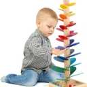 Wooden Music Tree Toy for Kids, Marble Ball Run Track Game for Toddlers, Marble Tree Educational Montessori Toy Boy Girl Gifts